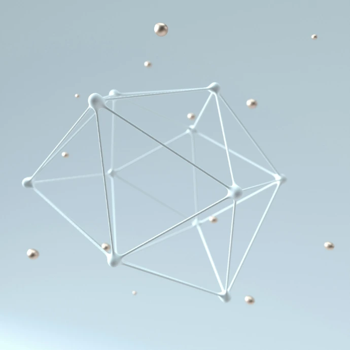 a white antenna with many small balls